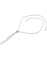 7.5-8.00mm Cultured Freshwater Rice Pearl Necklace in 925 Sterling Silver