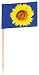 Flaggenspiesse SONNENBLUMEN 25er-Pack, Partypicker