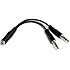 StarTech MUYHSFMM 3.5mm 4 Pin to 2x3 Pin 3.5mm Headset Splitter Adapter - F/M