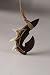 Manu Makau (Shark Fish Hook) Maori Wooden Necklace w/3 Teeth Shark's Tooth Wood Necklace!