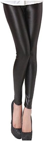Women Leggings fashion high elastic leather Pants Tights S