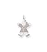 925 Sterling Silver Girls Heart Key Dress Charm Pendant