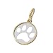 Bark Avenue Jewelers- Cut Out Paw Print Pendant 14 Karat Two Tone Gold - Medium