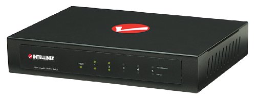 INTELLINET 5Port Gigabit Ethernet Switch Metall Schwarz 10/100/1000 auto-sensing Auto MDI- Preisvergleich
