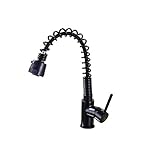 Rozin オイルは青銅をこすり 台所 シンク用 蛇口 プルアウトスプレーノズルを装備 キッチン用 じゃぐち 混合水栓