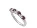 Jewelry : SilverBin Sterling Silver Anniversary Style Red and Clear Alternating Stone CZ Ring