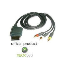 Official Original Microsoft Xbox 360 Composite AV Cable (with switch) for Xbox 360