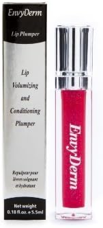 Lip Volumizing and Conditioning Plumper Je t'aime, Shimmery Strawberry Red 0.185 oz (5.5ml) by Envyderm Cosmetics Company