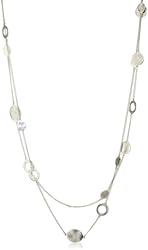 Kenneth Cole New York Silver-Tone Circle Long Illusion Necklace