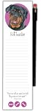 Wellspring Magnetic Refrigerator Note Pad with Pencil, Dog Breeds, Rottweiler