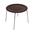 Round Mahogany Coffee Table Bentwood /Chrome legs