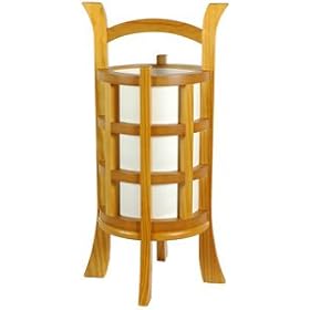 Asian Deco -18 Kharbarosk Japanese Style Wood and Rice Paper Lantern Oriental Table Lamp... by ORIENTAL FURNITURE