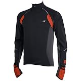 NEW BALANCE Fitted Knitted Long Sleeve Men's Half Zip Top , L, BLACK