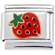 Golden Strawberry Italian Charm