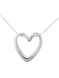 Sterling Silver Loop Heart Pendant with Snake Chain