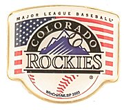 Buy Baseball Pin - Colorado Rockies Flag Baseball Pin by Star Struck