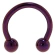 Grade 23 Titanium Dark Purple 3/8 Inches Horseshoe - 4mm Balls