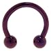 Grade 23 Titanium Dark Purple 3/8 Inches HORSESHOE - 4mm balls