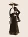 Edwardian Lady in Long Fur Trim Skirt Photographic Poster Print, 24x32