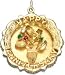 Happy Anniversary Flower Pot in Shadow Box, 14K Gold Charm