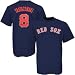 Majestic Boston Red Sox #8 Carl Yastrzemski Navy Blue Cooperstown Collection Jersey T-shirt (X-Large)