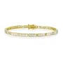 18k Gold over Sterling Silver CZ Channel-Set Tennis Bracelet