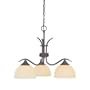 Thomas Lighting SL8143-63 Franklin - Three Light Chandelier, Painted Bronze Finish with Swirl Alabaster Glass
