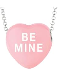 Sweethearts Enamel "Be mine" Heart on 16" Necklace Pendant with Gift Box