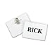 C-Line Clip/Pin Combo Style Name Badge Holders, 4 x 3 Inches, Clear, 50 per Box (95743)