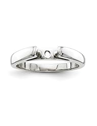 14k White Gold Peg Set Solitaire Ring Semi-Mounting, No Center Stone Included