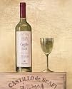 2 WINE ART PRINTS ITALIAN VINEYARDS TUSCANY WHITE RED