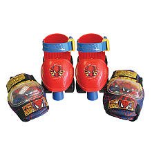 Spiderman Adjustable Toy Skates w/Knee and Elbow Pads