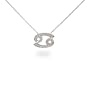 Sterling Silver & CZ Cancer Zodiac Pendant