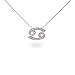 Sterling Silver & CZ Cancer Zodiac Pendant