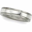 Titanium and Platinum Wedding Band Ring