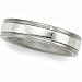 Titanium and Platinum Wedding Band Ring