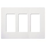 Lutron Claro CW-3-WH Wallplates 3-Gang Light in White
