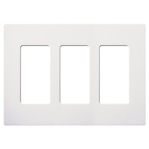 Lutron Claro CW-3-WH Wallplates 3-Gang Light in White