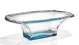 14 Length Blue Crystal Bowl - Regency Collection - Bohemia Crystal - Made In Czech Republic