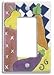 Good Pickin's Fruit Vegetable Checkerboard Hand-Painted Porcelain 1-Rocker Light Swit...