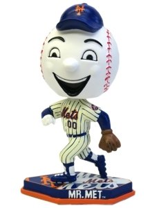 New York Mets Mascot Forever Collectibles Plate Base Bobble Head
