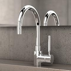 Design Waschtischarmatur / K�chenarmatur SA-015, Wasserhahn mit einhebelmischer Mischbatterie f�r Sp�le / Waschbecken in K�che / Bad, Sanit�r-Armatur aus Chrom (verchromt), als Badarmatur und Sp�ltischarmatur einsetzbar, Interama-Armaturen bei DAW