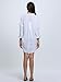Persun Women White Pointed Collar Dip Back Semi-sheer Boyfriend Shirt