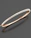 18k Rose Gold Over Sterling Silver Diamond Accent Bangle Bracelet