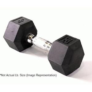 CAP Barbell 50 lb. Rubber Hex Dumbbell – Single