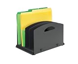 MMF Industries Vertical 4-Compartment Steel File Organizer with Punch Out Handle (29304)