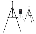 Aluminum Easel LightWeight Display Tripod Menu Poster Picture Holder Stand Folding Light Weight Easel w/ Free Carry Case