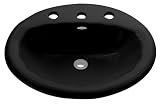 American Standard 0530.008SG.178 Seychelle Countertop Sink with 8-Inch Faucet Spacing, Black