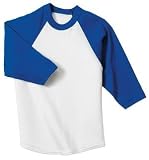 NEW Sport-Tek - Youth Colorblock Raglan Jersey White/Royal-S