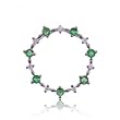 Emerald and Diamond Circle of Love and Life pendant in 14 Karat White Gold